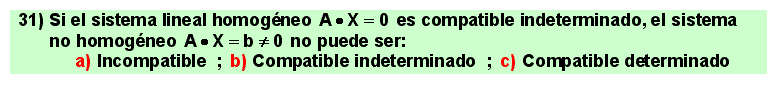 31 Sistemas de ecuaciones lineales, teorema de Rouché-Frobenius-Kroneker, sistema de ecuaciones lineales compatible determinado, compatible indeterminado, incompatible, sistemas homogéneos, solución trivial, matemáticas, álgebra lineal, bachillerato, universidad