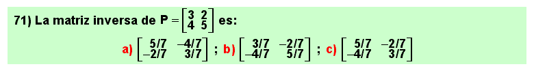 71 Matriz inversa de una matriz cuadrada, matemáticas, álgebra lineal, bachillerato, universidad