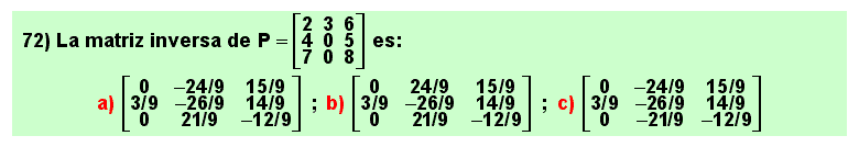 72 Matriz inversa de una matriz cuadrada, matemáticas, álgebra lineal, bachillerato, universidad