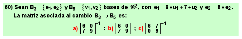 60 Ecuación de un cambio de base en un espacio vectorial