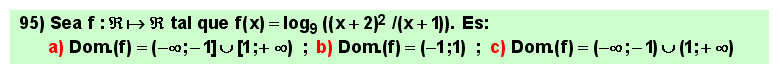 95 Dominio de definición de una función logarítmica