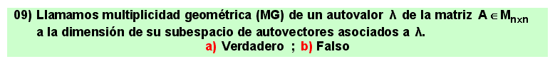 09
Álgebra de lo Lineal: autovalores, autovectores, diagonalización de matrices cuadradas.