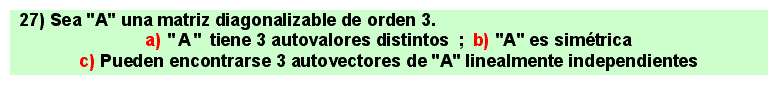 27
Álgebra de lo Lineal: autovalores, autovectores, diagonalización de matrices cuadradas.