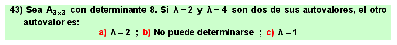 43
Álgebra de lo Lineal: autovalores, autovectores, diagonalización de matrices cuadradas.