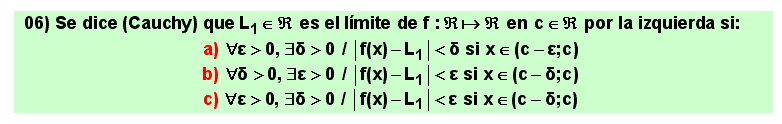 06 Definición de Cauchy de límite de una función en un punto por la izquierda