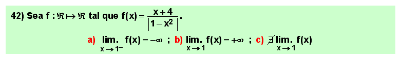 42 Test sobre el límite de cociente de polinomios, con valor absoluto en el denominador