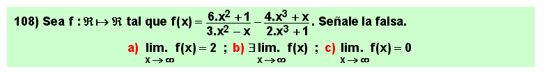 108 Test sobre el límite en el infinito de una suma o diferencia de cocientes de polinomios, Matemáticas, Cálculo Diferencial, Universidad, Bachillerato 