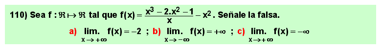 110 Test sobre el límite en el infinito de una suma o diferencia de cocientes de polinomios, Matemáticas, Cálculo Diferencial, Universidad, Bachillerato 