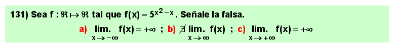 131 Test sobre el límite en el infinito del función exponencial cuyo exponete es un cociente de polinomios, Matemáticas, Cálculo Diferencial, Universidad, Bachillerato 