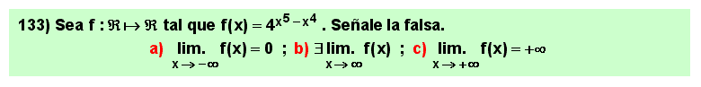133 Test sobre el límite en el infinito del función exponencial cuyo exponete es un cociente de polinomios, Matemáticas, Cálculo Diferencial, Universidad, Bachillerato 
