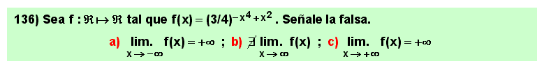 136 Test sobre el límite en el infinito del función exponencial cuyo exponete es un cociente de polinomios, Matemáticas, Cálculo Diferencial, Universidad, Bachillerato 