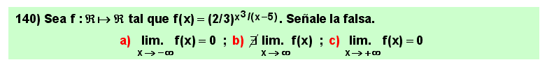 140 Test sobre el límite en el infinito del función exponencial cuyo exponete es un cociente de polinomios, Matemáticas, Cálculo Diferencial, Universidad, Bachillerato 