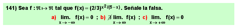 141 Test sobre el límite en el infinito del función exponencial cuyo exponete es un cociente de polinomios, Matemáticas, Cálculo Diferencial, Universidad, Bachillerato 