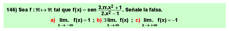 146 Test sobre el límite en el infinito del seno de un cociente de polinomios, Matemáticas, Cálculo Diferencial, Universidad, Bachillerato 