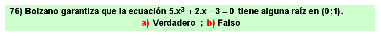 76 Test, teorema de Bolzano, continuidad de una función en un intervalo cerrado 