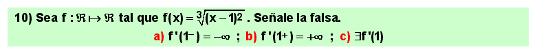10 Punto cuspidal o de retroceso, derivadas laterales de una función en un punto, derivada infinita