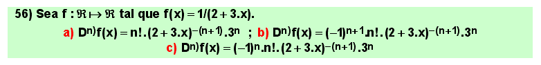 56 n-ésima función derivada, aplicación reiterada de las reglas de derivación