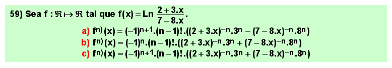 59 n-ésima función derivada, aplicación reiterada de las reglas de derivación