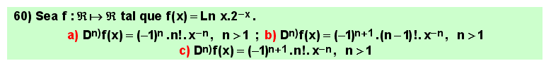 60 n-ésima función derivada, aplicación reiterada de las reglas de derivación