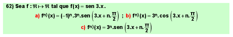62 n-ésima función derivada, aplicación reiterada de las reglas de derivación