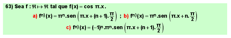 63 n-ésima función derivada, aplicación reiterada de las reglas de derivación