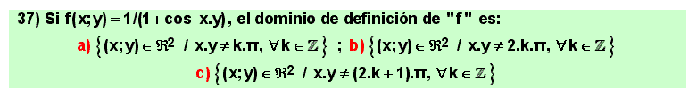 37 Ejemplo de dominio de definición de una función o campo escalar, Matemáticas, Cálculo Diferencial de varias variables, Universidad