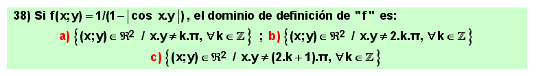 38 Ejemplo de dominio de definición de una función o campo escalar, Matemáticas, Cálculo Diferencial de varias variables, Universidad