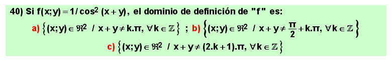 40 Ejemplo de dominio de definición de una función o campo escalar, Matemáticas, Cálculo Diferencial de varias variables, Universidad