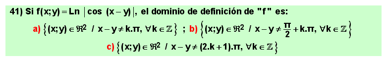 41 Ejemplo de dominio de definición de una función o campo escalar, Matemáticas, Cálculo Diferencial de varias variables, Universidad