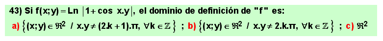 43 Ejemplo de dominio de definición de una función o campo escalar, Matemáticas, Cálculo Diferencial de varias variables, Universidad