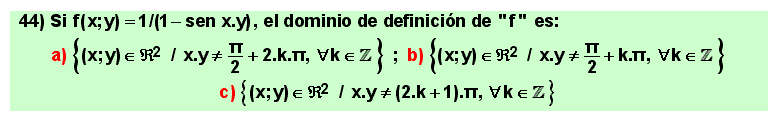 44 Ejemplo de dominio de definición de una función o campo escalar, Matemáticas, Cálculo Diferencial de varias variables, Universidad