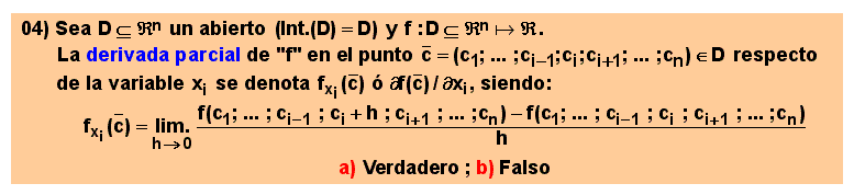 04 Derivadas parciales de una función de varias variables en un punto