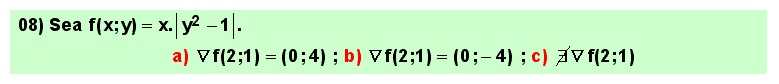 08 Problema, derivadas parciales y gradiente de una función de varias variables en un punto