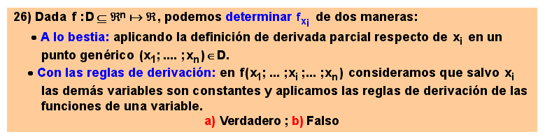 26 Obtención de las  funciones derivadas primeras de una función de varias variables