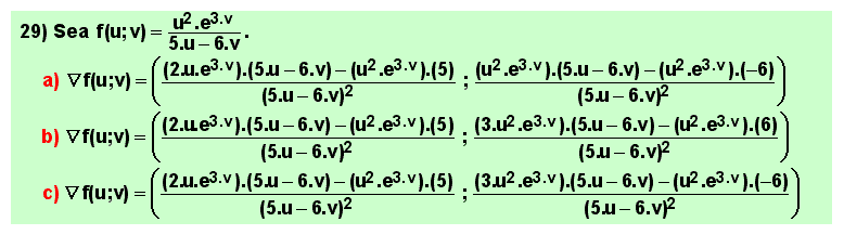 29 Problema aplicación reglas de derivación de funciones de varias variables