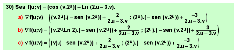 30 Problema aplicación reglas de derivación de funciones de varias variables