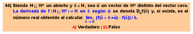 44 Derivada de un campo escalar (función real de varias variables) en un punto según un vector