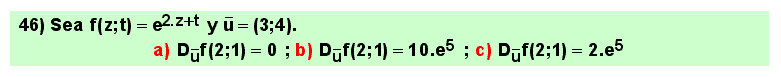 46 Derivada de un campo escalar (función real de varias variables) en un punto según un vector