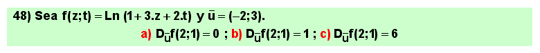 48 Problema sobre derivada de un campo escalar (función real de varias variables) en un punto según un vector