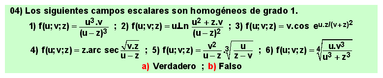 04 Test, definición de función homogénea