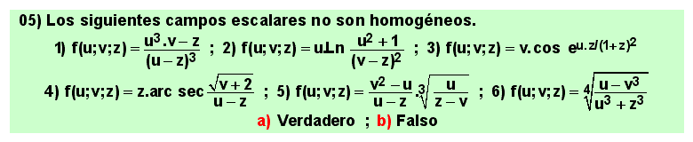 05 Test, definición de función homogénea
