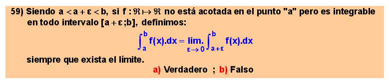59 Cálculo de una integral impropia de segunda especie por falta de acotación del integrando en el extremo inferior del intervalo de integración