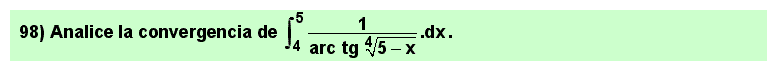 98 Problema resuelto sobre el cálculo de integrales impropias de segunda especie mediante la sustitución de infinitésimos equivalentes