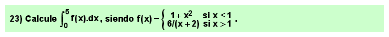 23 Problema resuelto sobre el cálculo de integrales definidas. Ejemplo de aplicación de la regla de Barrow