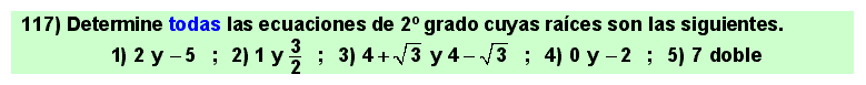117 Suma y producto de las raíces o soluciones de una ecuación de segundo grado. Problema resuelto 1