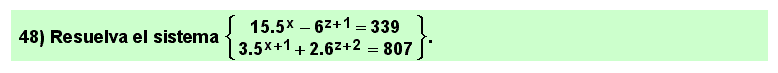 48 Sistemas de ecuaciones exponenciales. Ejercicio resuelto 2.