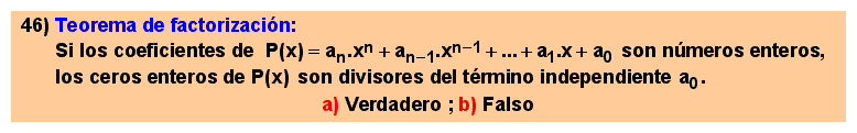 46 Teorema de factorización de polimomios