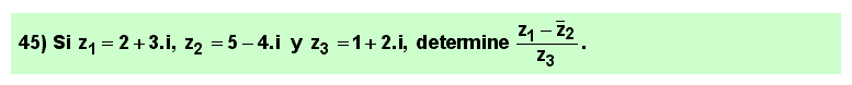45 Ejemplo de división de números complejos