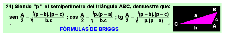 24 Fórmulas de Briggs