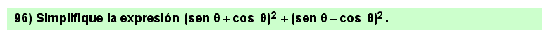 96 Simplificación de expresiones trigonométricas. Ejercicio 1